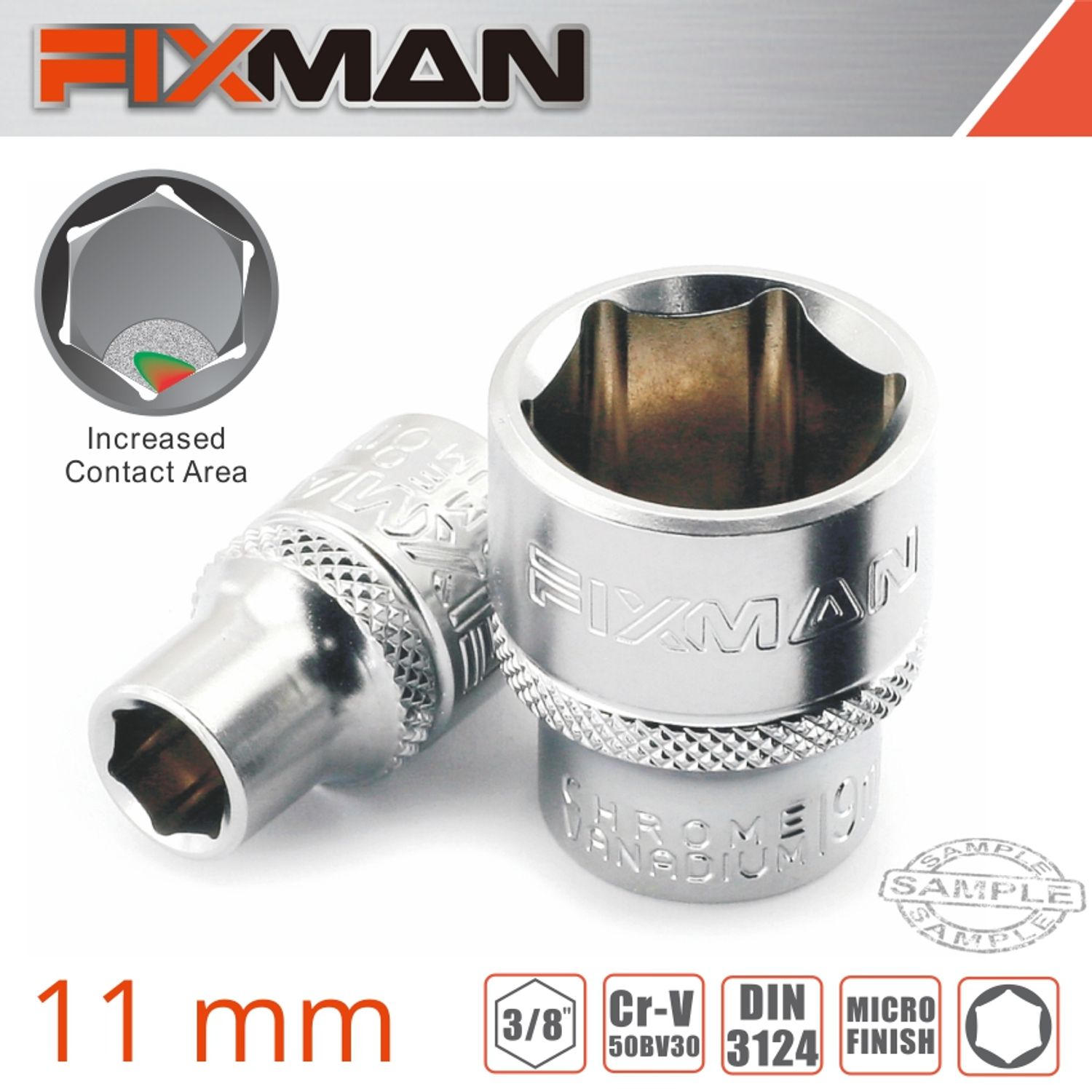 FIXMAN 3/8' Drive Hex Socket 11mm